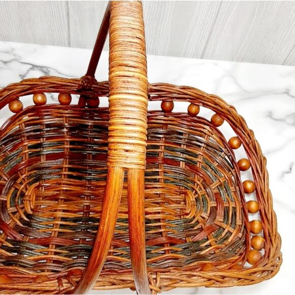 Vintage Boho Flower Basket - Picture 2 of 6